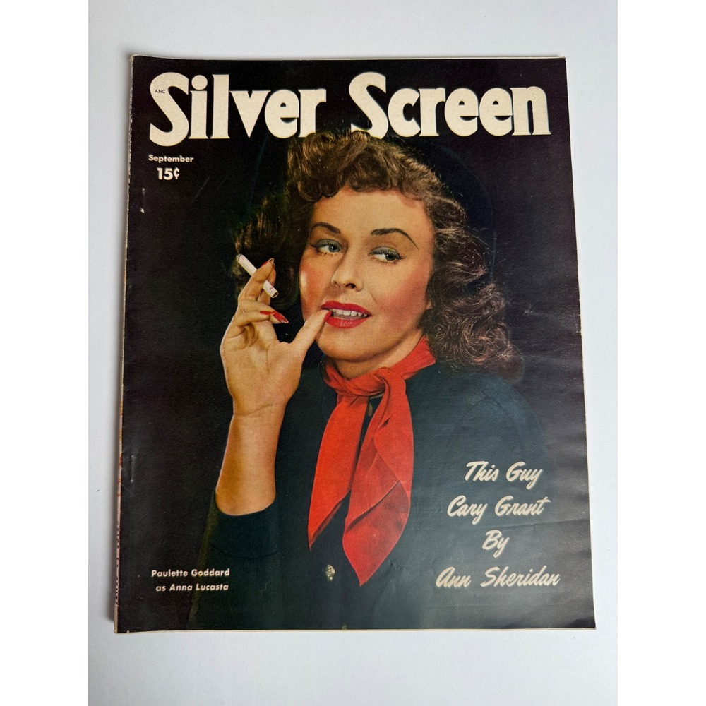 Vintage Silver Screen Magazine Sept Paulette Goddard Cary Grant Ann Sheridan